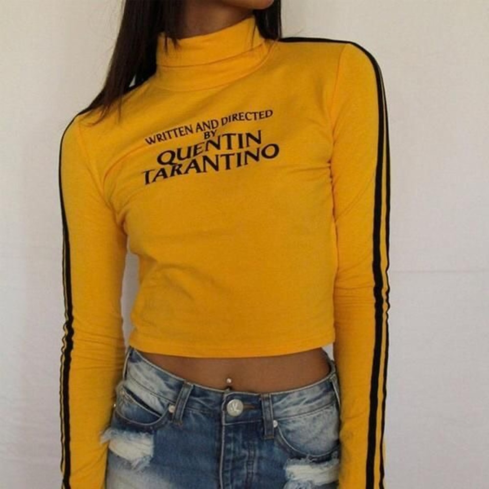 trendy kill bill crop. //